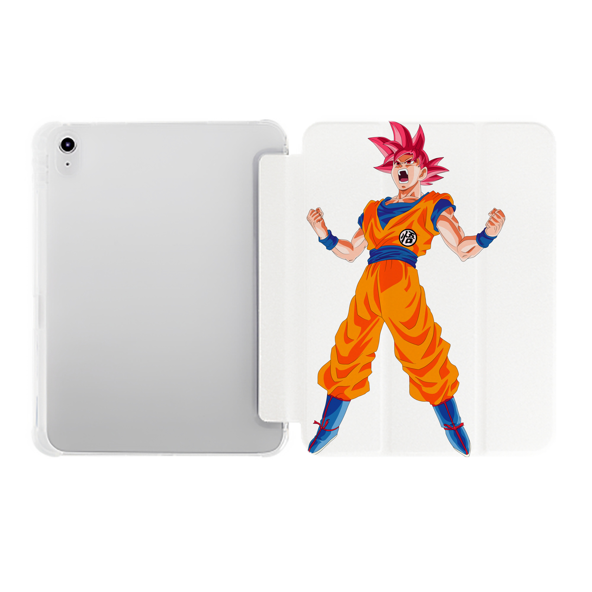 （画像用） ドラゴンボール 孫悟空（そん ごくう）Son Goku カカロット DRAGON BALL Kakarotto IPad ケース ペン収納付き 三つ折りスタンド PUレザー×シリコン 対応機種9.5/10.5/10.9インチ